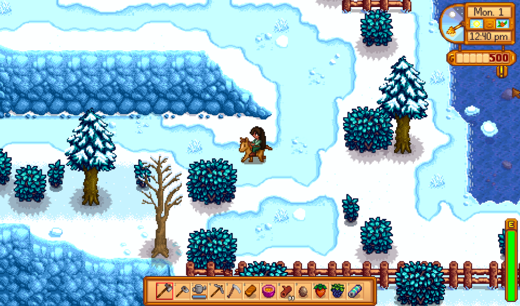 Winter in Stardew Valley